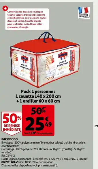 Auchan Pack Dodo offre