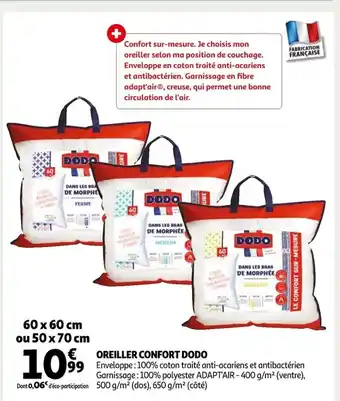 Auchan Oreiller Confort Dodo offre