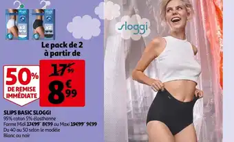 Auchan Slips Basic Sloggi offre