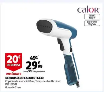 Auchan Defroisseur Calor DT6130 offre