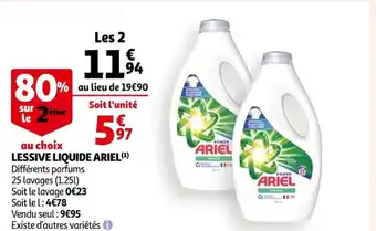 Auchan Lessive Liquide Ariel offre