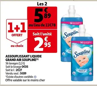 Auchan Assouplissant Liquide Grand Air Soupline offre