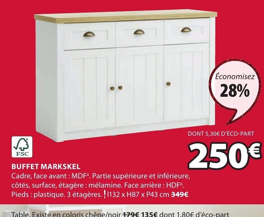 Promo Buffet Markskel chez JYSK