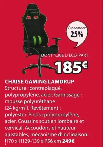 JYSK Chaise Gaming Lamdrup offre