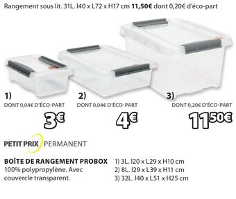 JYSK Boite de Rangement probox offre