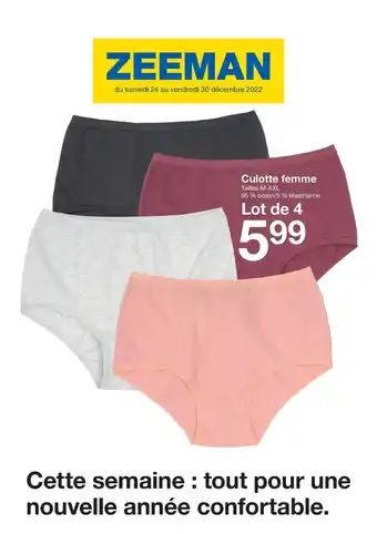 Zeeman Culotte Femme offre