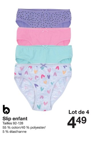 Zeeman Slip Enfant offre
