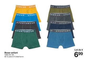 Zeeman Boxer Enfant offre