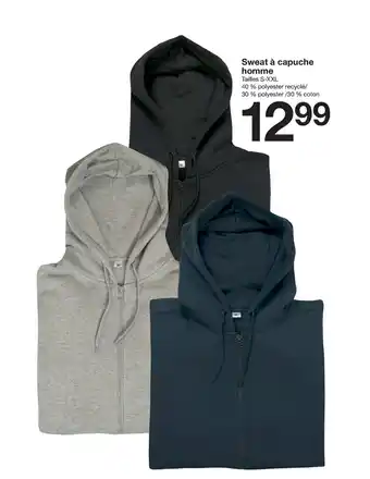 Zeeman Sweat a Capuche Homme offre