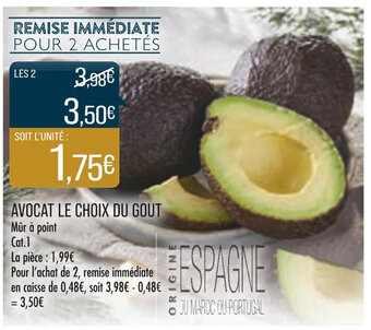 Match Avocat Le Choix du Gout offre