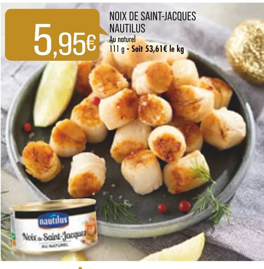 Promo Noix de SaintJacques Nautilus chez Match