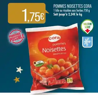 Match Pommes Noisettes Cora offre