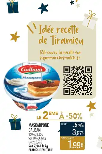 Match Mascarpone Galbani offre