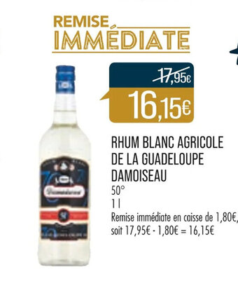 Match Rhum Blanc Agricole De La Guadeloupe Damoiseau offre