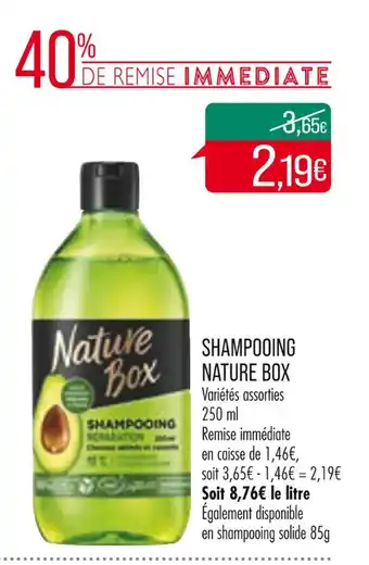 Match Shampooing Nature Box offre