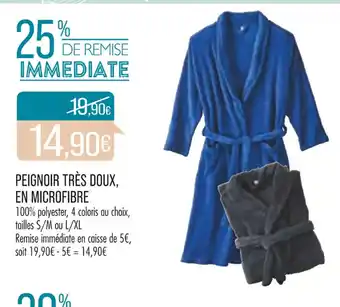 Match Peignoir Tres Doux, En Microfibre offre