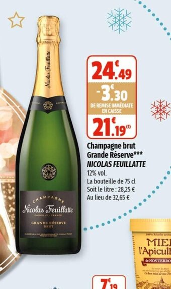 Coccimarket Champagne Brut Grande Reserve Nicolas Feuillatte offre