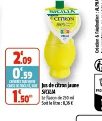 Coccimarket Jus De Citron Jaune Sicilia offre