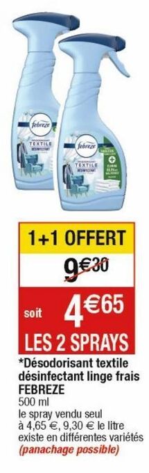 Cora x Carrefour Désodorisant febreze offre