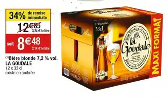 Cora x Carrefour Bière blonde 7,2% vol. LA GOUDALE offre