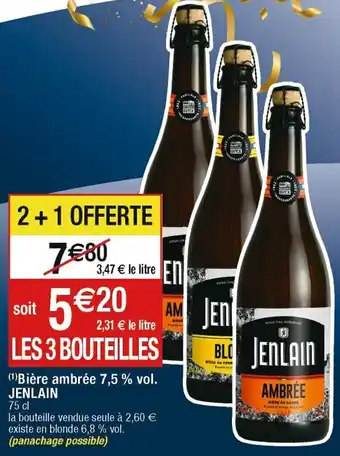 Bière ambrée 7,5% vol. JENLAIN