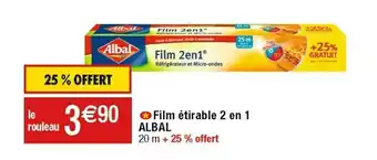 Film étirable 2 en 1 ALBAL