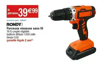 Cora x Carrefour Perceuse visseuse sans fil offre