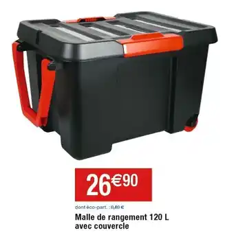 Cora x Carrefour Malle de rangement 120 L avec couvercle offre