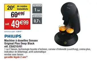 Machine à dosettes senseo original plus deep black
