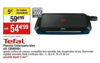 Cora x Carrefour Plancha colormania bleu offre
