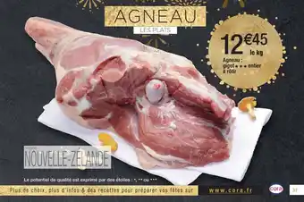Cora x Carrefour Agneau : gigot entier à rôtir offre