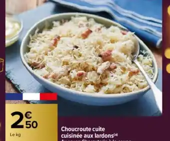 Carrefour Choucroute Cuite Cuisinee Aux Lardons offre