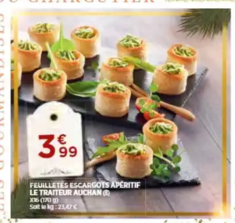 Bi1 Feuilletes Escargots Aperitif Le Traiteur Auchan offre