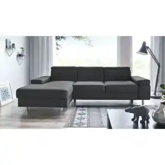 Canapé convertible d'angle gauche avec coffre espace - gris foncé