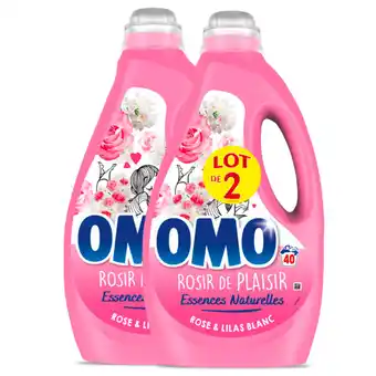 Auchan Supermarché Le lot de 2 lessive liquide omo offre