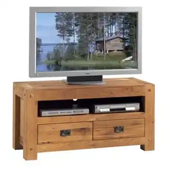Pier Import Meuble tv bois de chêne 2 tiroirs fjord offre
