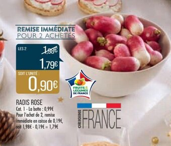 Match Radis Rose offre