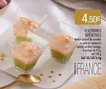 Match 4 Verrines Aperitives offre