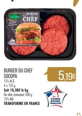 Match Burger Du Chef Socopa offre