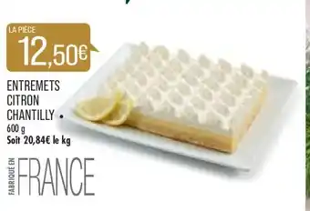 Match Entremets Citron Chantilly offre
