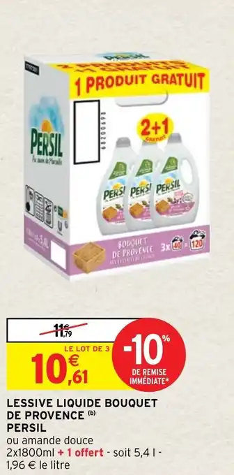 Intermarché Hyper Lessive liquide bouquet de provence PERSIL offre