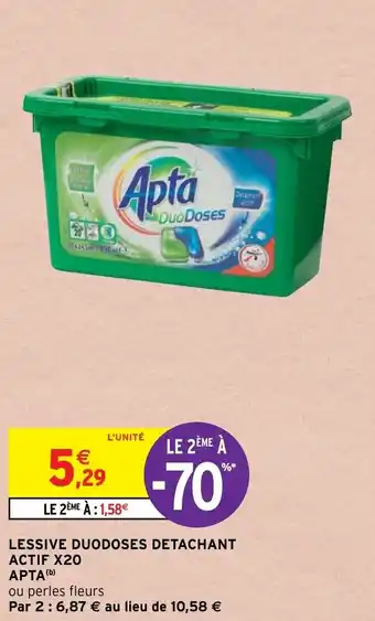 Intermarché Hyper Lessive duodoses detachant actif X20 APTA offre