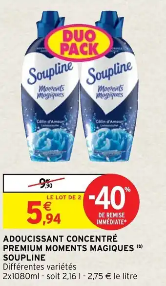 Intermarché Hyper Adoucissant concentré premium moments magiques SOUPLINE offre