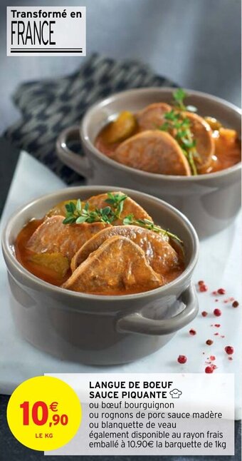 Langue de boeuf sauce piquante