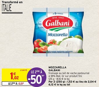 Intermarché Hyper Mozzarella GALBANI offre