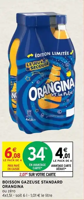 Intermarché Hyper Boisson gazeuse standard ORANGINA offre