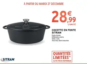 Intermarché Hyper Cocotte en fonte sitram offre