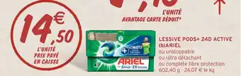 Intermarché Hyper Lessive pods + 24D active ariel offre