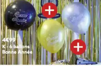 6 Ballons Bonne Année