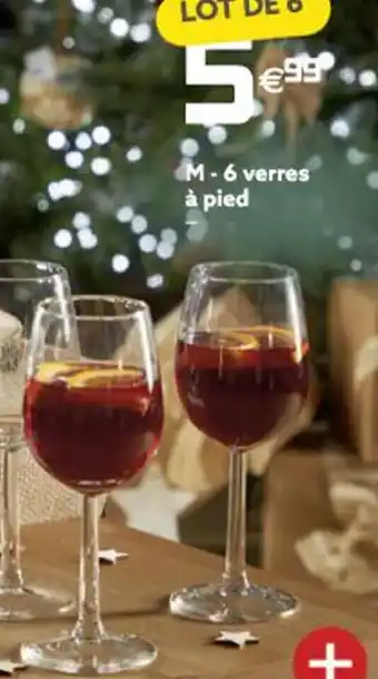 Gifi 6 Verres a Pied offre